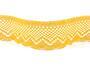 Cotton bobbin lace 75414, width 55 mm, dark yellow - 3/5