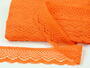 Cotton bobbin lace 75414, width 55 mm, rich orange - 3/4