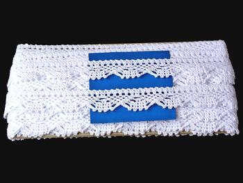 Cotton bobbin lace 75423, width 26 mm, white - 3