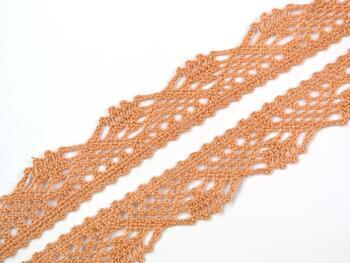 Cotton bobbin lace 75423, width 26 mm, salmon - 3