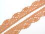 Cotton bobbin lace 75423, width 26 mm, salmon - 3/5