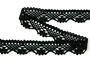 Cotton bobbin lace 75423, width 26 mm, black - 3/3