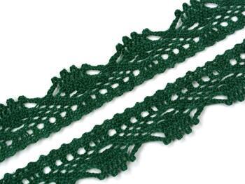 Cotton bobbin lace 75423, width 26 mm, green - 3