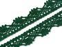 Cotton bobbin lace 75423, width 26 mm, green - 3/4