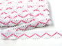 Bobbin lace No. 75423 white/fuchsia | 30 m - 3/5