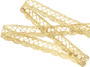 Bobbin lace No. 75428/75099 gold+white | 30 m - 3/5
