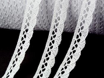 Cotton bobbin lace 75428, width 18 mm, white - 3