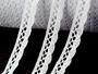 Cotton bobbin lace 75428, width 18 mm, white - 3/5