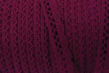 Cotton bobbin lace 75428, width 18 mm, violet - 3