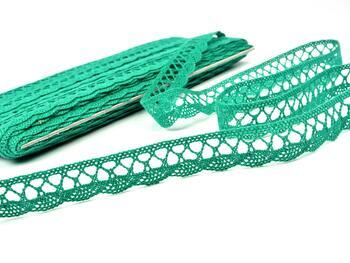 Cotton bobbin lace 75428, width 18 mm, light green - 3
