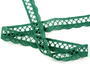 Cotton bobbin lace 75428, width 18 mm, dark green - 3/4