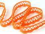 Cotton bobbin lace 75428, width 18 mm, rich orange - 3/5
