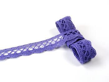 Cotton bobbin lace 75428, width 18 mm, purple II - 3