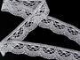Cotton bobbin lace 75431, width 54 mm, white - 3/4