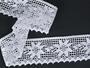 Cotton bobbin lace 75440, width 66 mm, white - 3/4