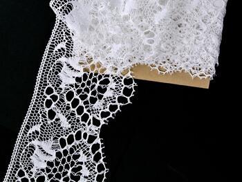 Cotton bobbin lace 75442, width 155 mm, white - 3