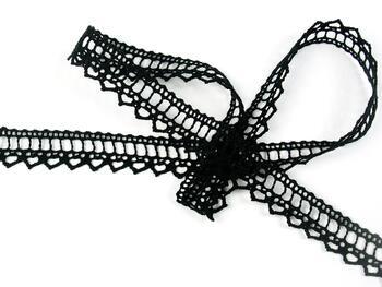 Cotton bobbin lace 75445, width 18 mm, black - 3