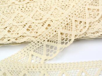 Cotton bobbin lace 75453, width 40 mm, ecru - 3