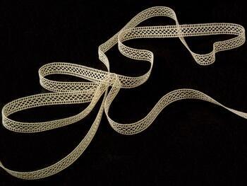 Cotton bobbin lace insert 75454, width 10 mm, ecru - 3