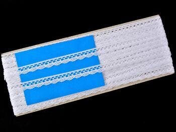 Cotton bobbin lace 75512, width 10 mm, white - 3