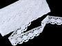 Cotton bobbin lace 75534, width 35 mm, white - 3/4