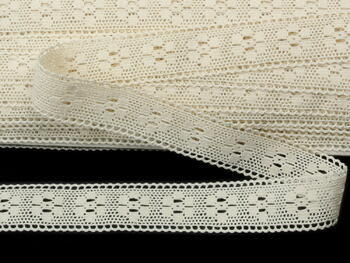 Cotton bobbin lace 75622, width 19 mm, ecru - 3