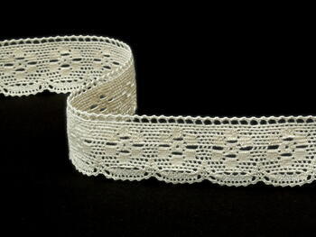 Cotton bobbin lace 75623, width 21 mm, ecru - 3