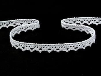 Cotton bobbin lace 75633, width 10 mm, white - 3