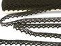 Cotton bobbin lace 75633, width 10 mm, dark brown - 3/3
