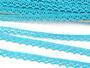 Cotton bobbin lace 75633, width 10 mm, turquoise - 3/3