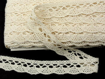 Cotton bobbin lace 75642, width 29 mm, ecru - 3