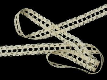 Cotton bobbin lace 75169, width 20 mm, ecru - 3
