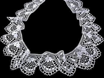 Cotton bobbin lace 75116, width 82 mm, white mercerized - 3