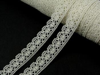 Cotton bobbin lace 81041, width 19 mm, light cream - 3