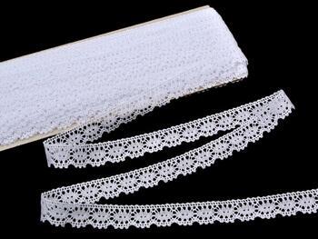 Cotton bobbin lace 81050, width 17 mm, white - 3