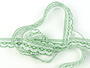 Bobbin lace No. 81215 white/grass green | 30 m - 3/5