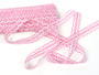 Bobbin lace No. 81215 white/fuchsia | 30 m - 3/5