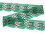 Bobbin lace No. 81919 dark green/light red | 30 m - 3/5