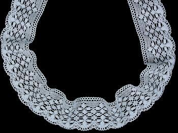 Cotton bobbin lace 81933, width 70 mm, white - 3