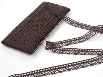 Bobbin lace No. 82152 dark brown | 30 m - 3