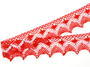 Bobbin lace No. 82157 light red/white | 30 m - 3/4