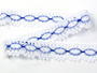 Bobbin lace No. 82176 white/blue | 30 m - 3/5