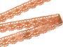 Cotton bobbin lace 82296, width 21 mm, terracotta - 3/5