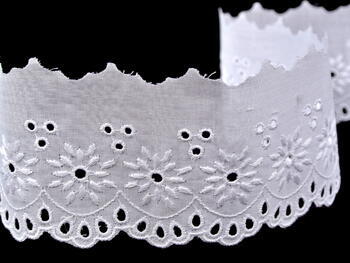 Embroidery lace No. 65024 white | 9,2 m - 4