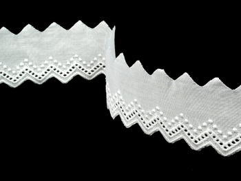 Embroidery lace No. 65121 white | 9,2 m - 4