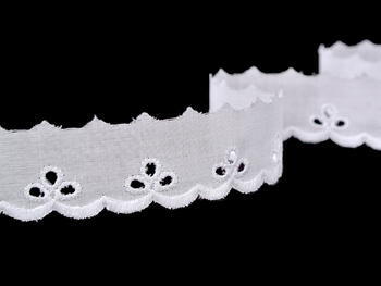 Embroidery lace No. 65004 white | 9,2 m - 4