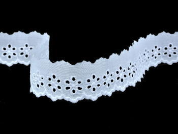 Embroidery lace No. 65016 white | 9,2 m - 4