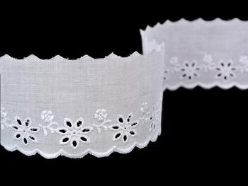 Embroidery lace No. 65025 white | 9,2 m - 4