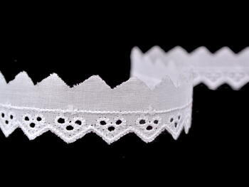 Embroidery lace No. 65027 white | 9,2 m - 4