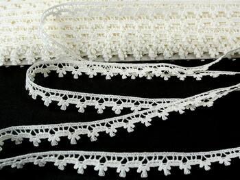 Cotton bobbin lace 73010, width 13 mm, ivory - 4